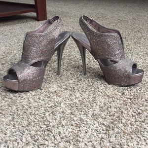 Multi color sparkle heels